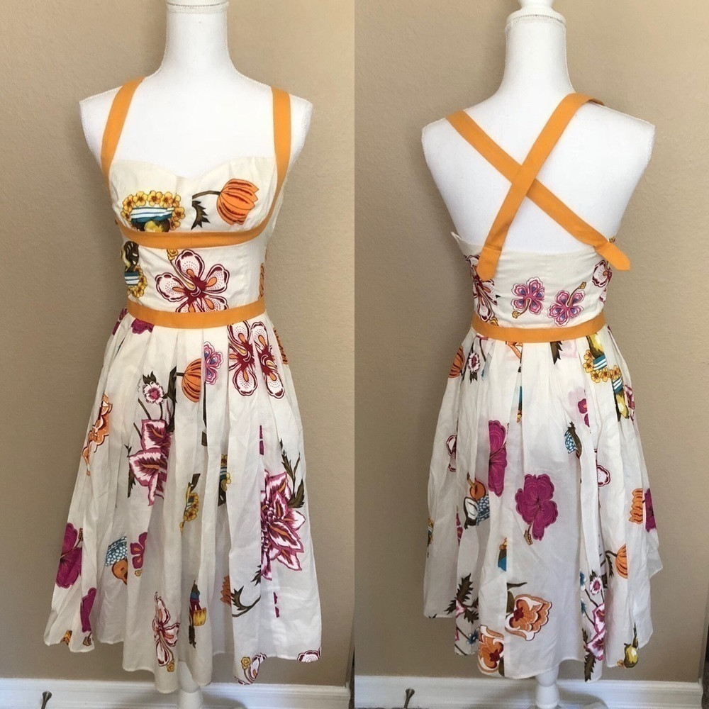 MINT Floral cross back dress